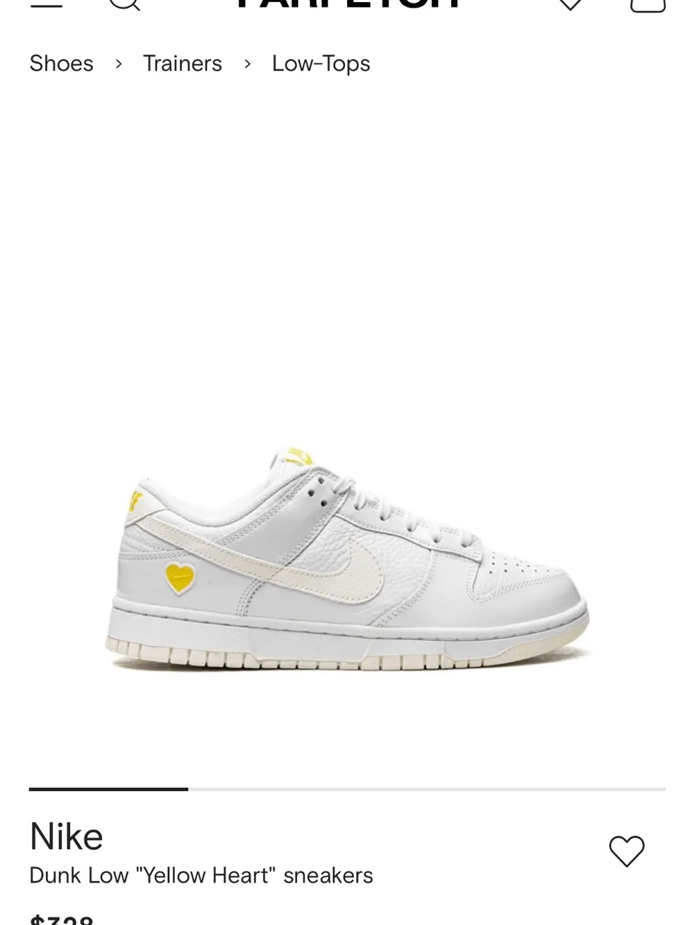 Nike Dunk Low “Yellow Heart” sneakers
